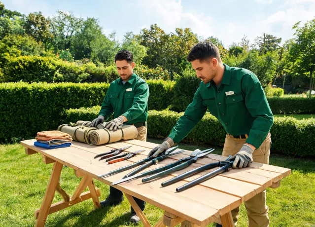Professional pruning crew with Felco tools